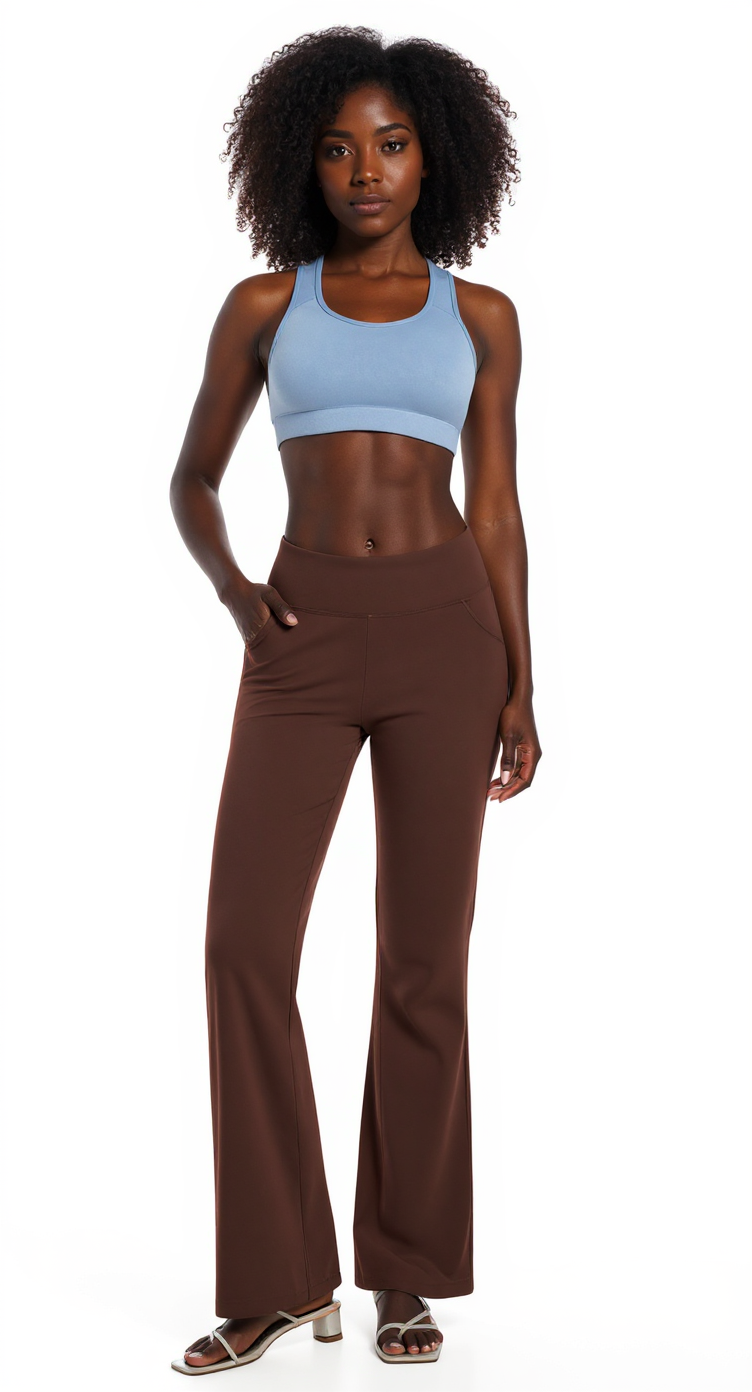 Bootcut Yoga Pants in Mahoganymaroon β The Crossover Waist Edit style look